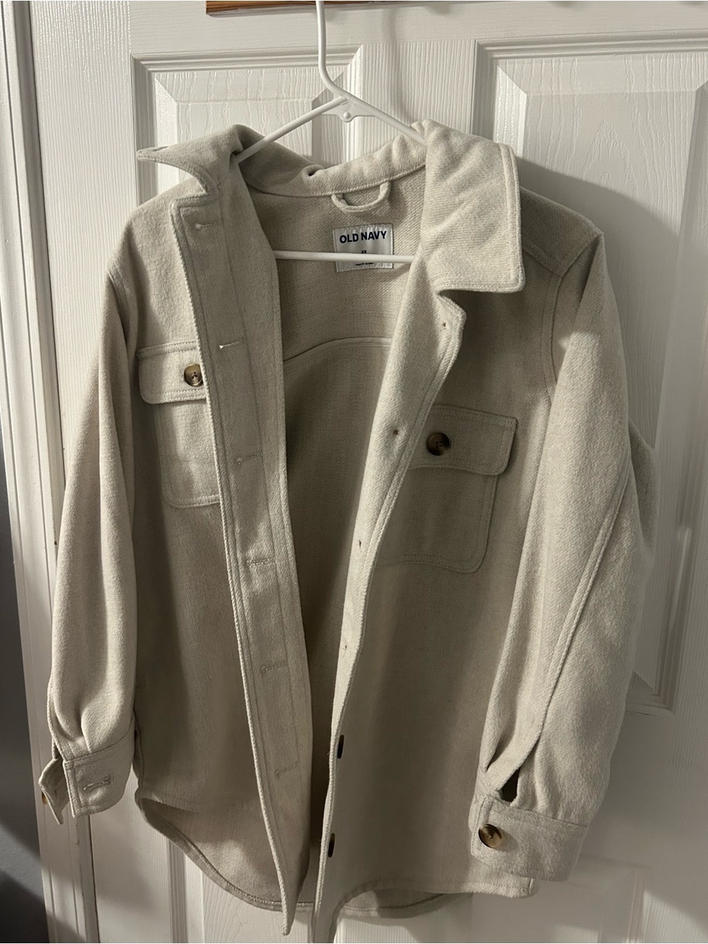 Old Navy Light Cream Shirt Jacket